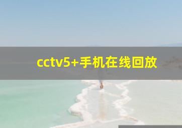 cctv5+手机在线回放