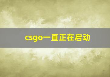 csgo一直正在启动