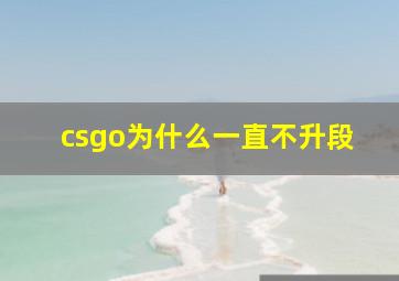 csgo为什么一直不升段