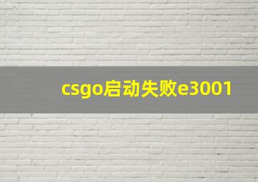 csgo启动失败e3001