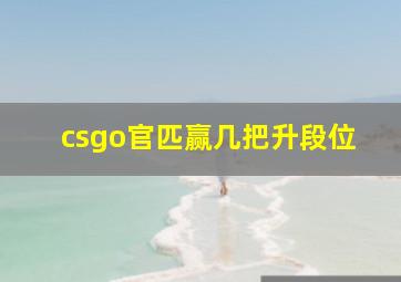 csgo官匹赢几把升段位