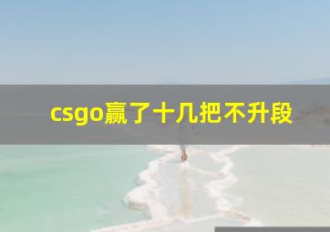 csgo赢了十几把不升段