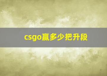 csgo赢多少把升段