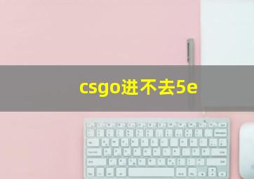 csgo进不去5e