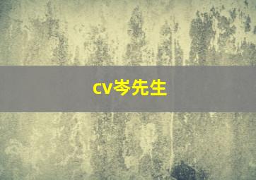 cv岑先生