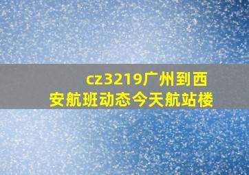 cz3219广州到西安航班动态今天航站楼