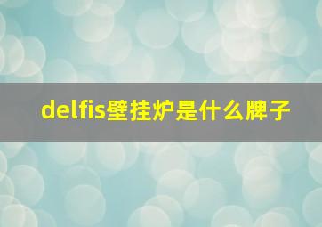 delfis壁挂炉是什么牌子