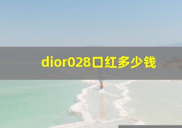 dior028口红多少钱