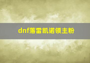 dnf落雷凯诺领主粉