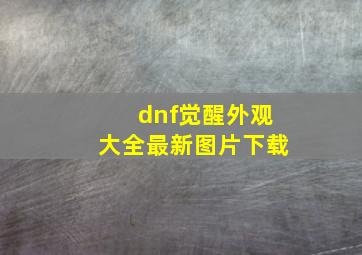 dnf觉醒外观大全最新图片下载