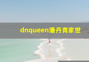 dnqueen潘丹青家世