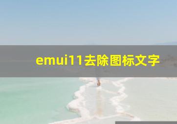 emui11去除图标文字