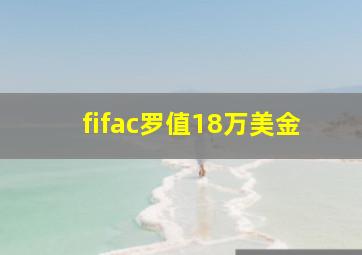 fifac罗值18万美金