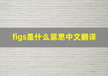 figs是什么意思中文翻译