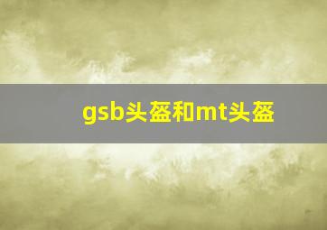 gsb头盔和mt头盔