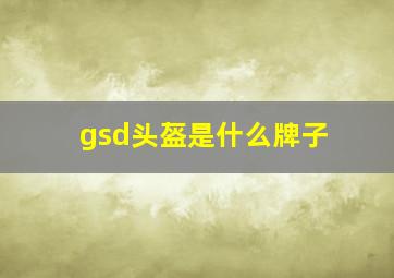 gsd头盔是什么牌子