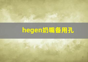 hegen奶嘴备用孔