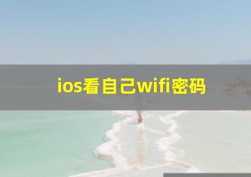 ios看自己wifi密码