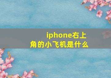 iphone右上角的小飞机是什么