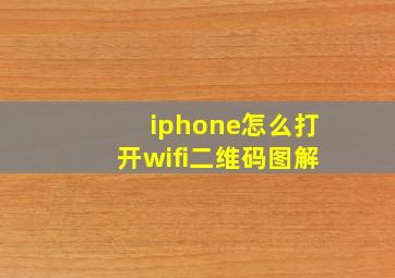 iphone怎么打开wifi二维码图解