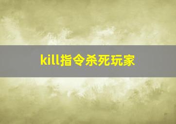 kill指令杀死玩家