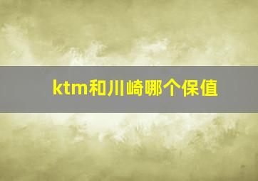 ktm和川崎哪个保值