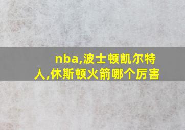 nba,波士顿凯尔特人,休斯顿火箭哪个厉害