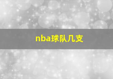 nba球队几支