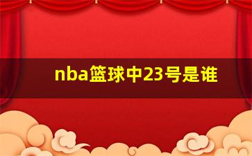 nba篮球中23号是谁