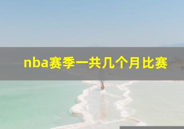 nba赛季一共几个月比赛