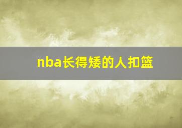 nba长得矮的人扣篮