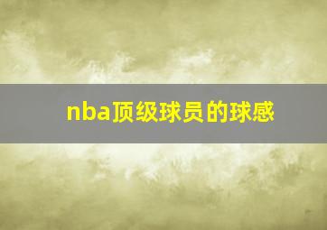 nba顶级球员的球感