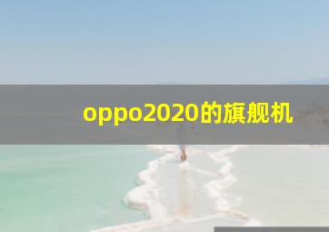 oppo2020的旗舰机