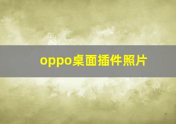 oppo桌面插件照片