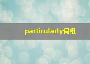 particularly词组