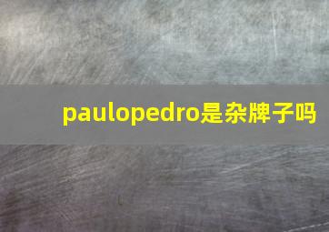 paulopedro是杂牌子吗