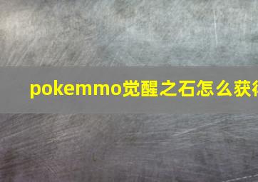 pokemmo觉醒之石怎么获得