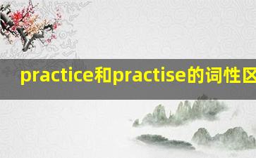 practice和practise的词性区别