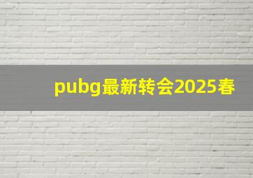 pubg最新转会2025春