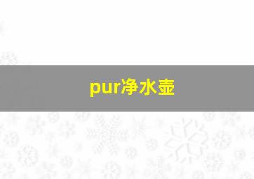 pur净水壶