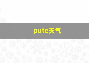 pute天气