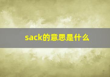 sack的意思是什么