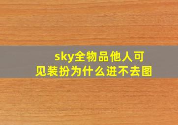 sky全物品他人可见装扮为什么进不去图