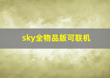 sky全物品版可联机