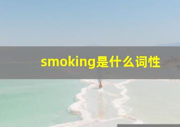 smoking是什么词性