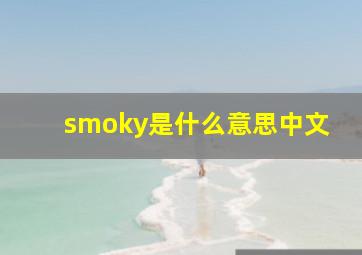 smoky是什么意思中文