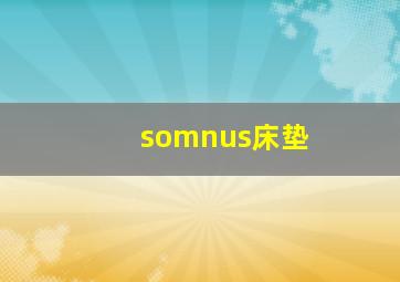 somnus床垫