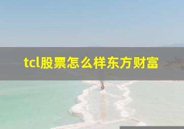 tcl股票怎么样东方财富