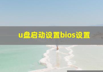 u盘启动设置bios设置