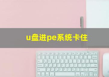 u盘进pe系统卡住